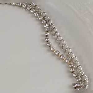 🖤3 for 25🖤Rhinestone Choker Silver Tone Necklace